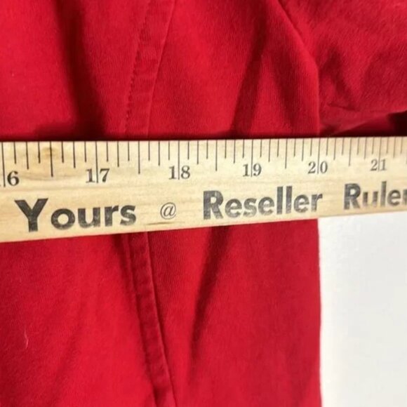 Tommy Hilfiger Red Ponte Knit Military Blazer Jacket Women's large - Picture 3 of 4